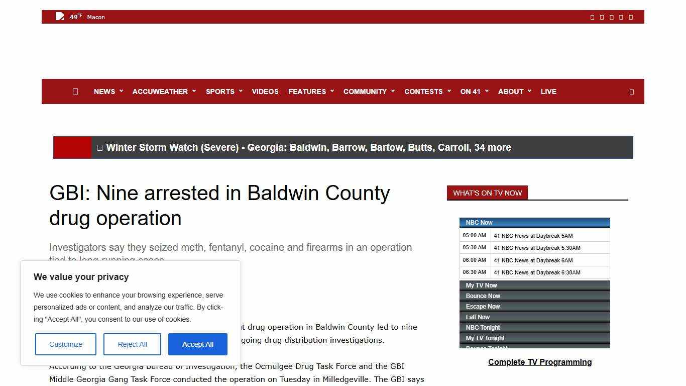 GBI: Nine arrested in Baldwin County drug operation - 41NBC News WMGT-DT